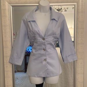 Farinaz shirt blue and white